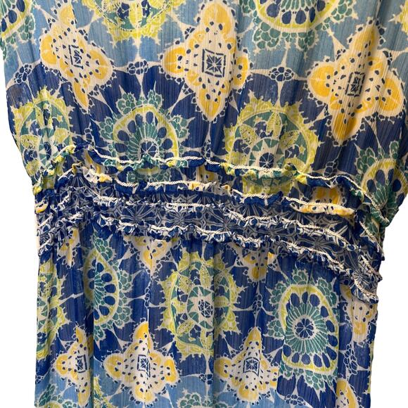 Nurture, Sleeveless Maxi Summer Dress, Gather waist, Blue, L - Picture 3 of 9